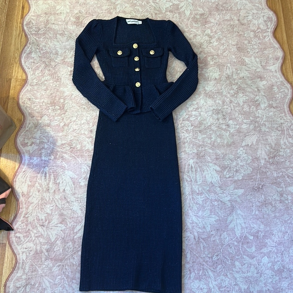 Self portrait knit maxi dress